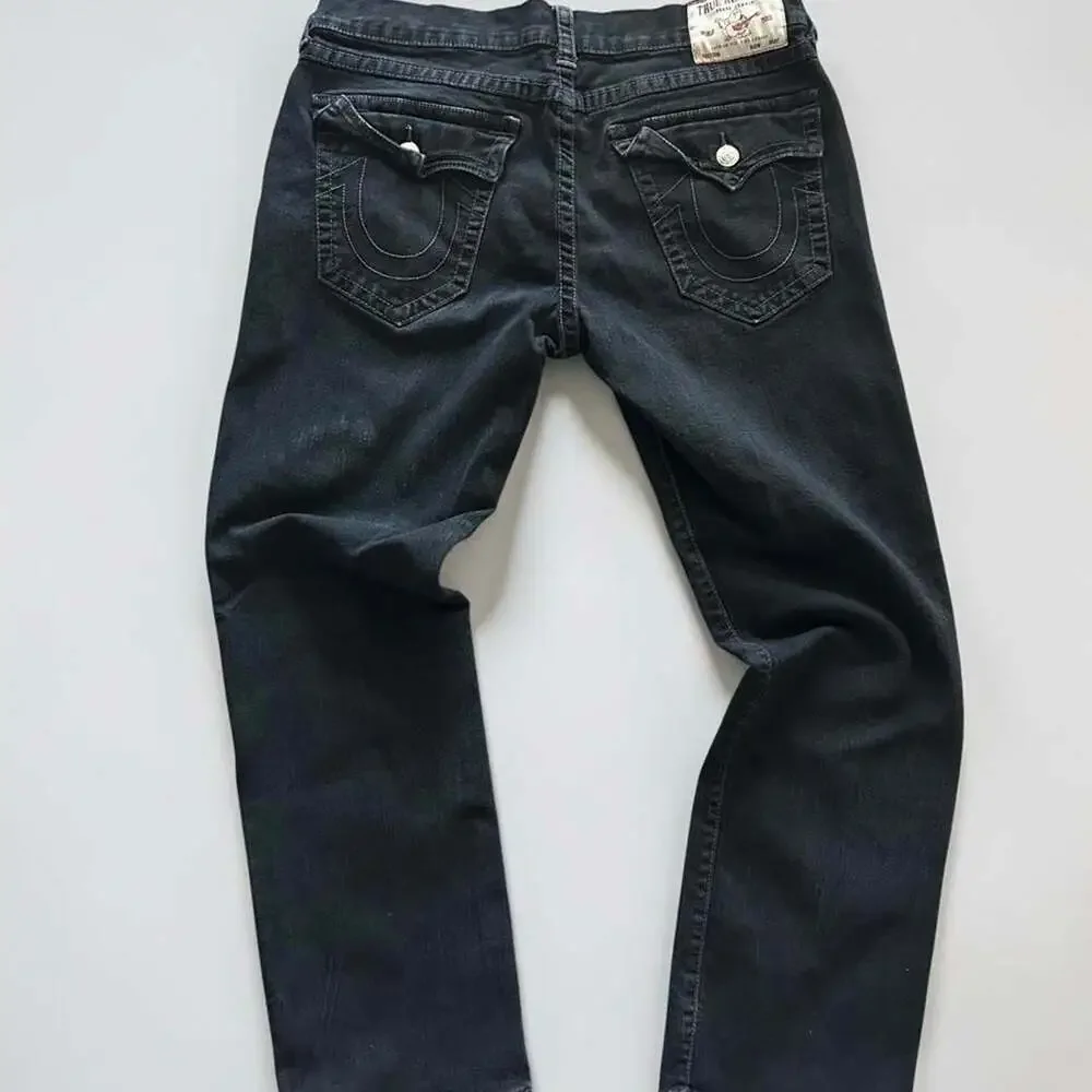 True Religion Ricky Straight Leg Black Jeans